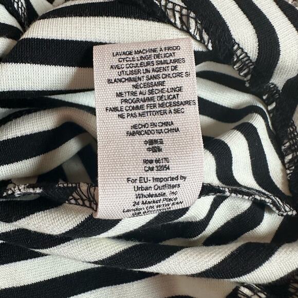 Free People black and white striped mini a-line dress size L - Picture 9 of 12